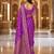 Purple Jacquard silk blend Rich Woven Zari Border Traditional Saree With Unstitched Blouse Piece