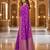 Purple Jacquard silk blend Rich Woven Zari Border Traditional Saree With Unstitched Blouse Piece