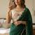 Green Color sequence Handwork Silk Blend Saree