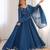 Tranding foux georgette dori work tealblue readymade ethnic gown