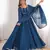 Tranding foux georgette dori work tealblue readymade ethnic gown