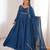 Tranding foux georgette dori work tealblue readymade ethnic gown