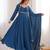 Tranding foux georgette dori work tealblue readymade ethnic gown