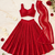 Red Georgette Embroidery Sequence work Lehenga Choli with Dupatta For Women