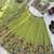 parrot green organza silk thread sequin lehenga choli set