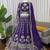 royal purple georgette thread sequin lehenga choli set