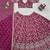 wine jacquard thread sequin lehenga choli set