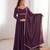 Tranding foux georgette dori work wine readymade ethnic gown