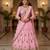 Pink georgette embroidery lehenga CHOLI