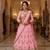 Pink georgette embroidery lehenga CHOLI