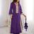 Awesome Purple Laced Work Crepe Festive Wear Kurti With Pant