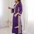 Awesome Purple Laced Work Crepe Festive Wear Kurti With Pant