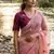 Light Pink Color  thread embroidery Work Chiffon Saree