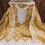  women's beige chanderi cotton embroidered unstitched salwar kameez with dupatta
