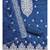  women's blue chanderi cotton embroidered unstitched salwar kameez with dupatta