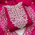 women's pink chanderi cotton embroidered unstitched salwar kameez with dupatta