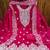 women's pink chanderi cotton embroidered unstitched salwar kameez with dupatta