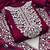 women's wine chanderi cotton embroidered unstitched salwar kameez with dupatta