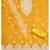 women's yellow chanderi cotton embroidered unstitched salwar kameez with dupatta