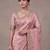 Pink Art Silk Beads Embroidery With Sequence Work Saree with Unstitch Blouse Piece For Women