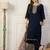Floral embroidered silk blend v neck kurta trouser & dupatta set
