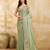 Pista silk blend beads embroidery with sequence work saree with unstitch blouse piece for women