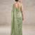 Pista art silk beads embroidery with sequence work saree with unstitch blouse piece for women