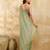 Pista silk blend beads embroidery with sequence work saree with unstitch blouse piece for women
