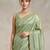 Pista art silk beads embroidery with sequence work saree with unstitch blouse piece for women