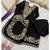 Kids festival wear black embroidered silk kurta plazzo set