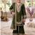 Kids festival wear black embroidered silk kurta plazzo set