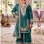 Kids festival wear black embroidered silk kurta plazzo set