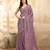 Purple Silk Blend Beads Embroidery With Sequence Work Saree with Unstitch Blouse Piece For Women