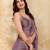 Purple Silk Blend Beads Embroidery With Sequence Work Saree with Unstitch Blouse Piece For Women