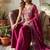 wine kurta with palazzo and organza dupatta set