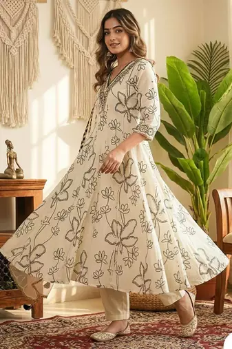 white embroidered salwar suit for womens