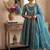 Blue embroidered salwar suit for womens