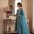 Blue embroidered salwar suit for womens