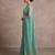 Turquoise art silk beads embroidery with sequence work saree with unstitch blouse piece for women