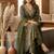 Green embroidered anarkali gown set