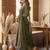 Green embroidered anarkali gown set