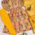 Yellow embroidered anarkali gown set