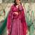 Pink digital print gown with Bottom dupatta set