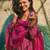 Pink digital print gown with Bottom dupatta set