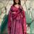 Pink digital print gown with Bottom dupatta set