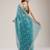 Turquoise Art Silk Embroidery With Siroski Work Saree with Unstitch Blouse Piece