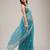 Turquoise Art Silk Embroidery With Siroski Work Saree with Unstitch Blouse Piece