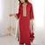 Stylish Maroon Mirror Laced Crepe Wedding Wear Kurti With Pant