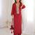 Stylish Maroon Mirror Laced Crepe Wedding Wear Kurti With Pant