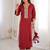 Stylish Maroon Mirror Laced Crepe Wedding Wear Kurti With Pant